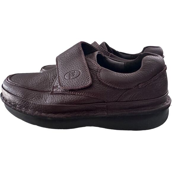 Propet Scandia Strap Closure Men's Casual Orthopedic Shoe Dark Brown Size 10.5 - Picture 4 of 14
